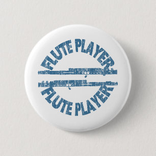 Flute Player Ronde Button 5,7 Cm