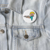 Flute Player Ronde Button 5,7 Cm (In situ)