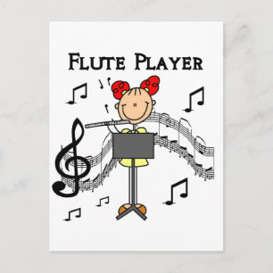 Flute Player T-shirts en cadeaus Briefkaart