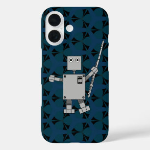 Flute Robot iPhone 16 Hoesje