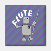 Flute Robot Text Magneet (Voorkant)