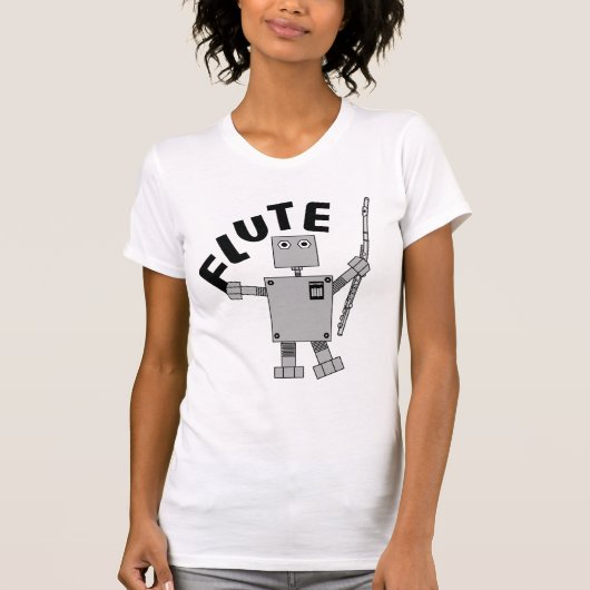 Flute Robot Text T-shirt (Voorkant)