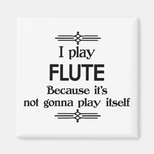 Flute - Speel zelf Funny Deco Music Magneet
