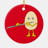 Flute Spelling Egghead Keramisch Ornament (Voorkant)