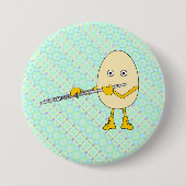 Flute Spelling Egghead Ronde Button 7,6 Cm (Voorkant)