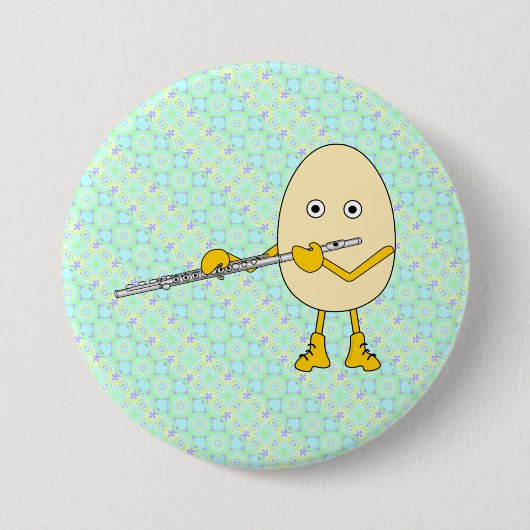 Flute Spelling Egghead Ronde Button 7,6 Cm (Voorkant)