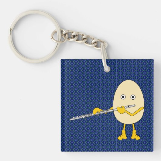 Flute Spelling Egghead Sleutelhanger (Voorkant)