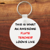 flute teacher, awesome sleutelhanger (Voorkant)