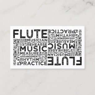Flute Typography Visitekaartje