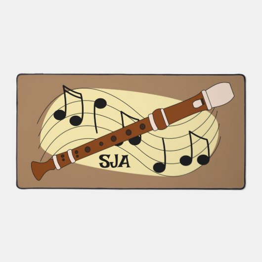 Flute Woodwind Design Desk Mat (Recto)