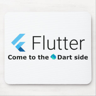 Fluter: Kom naar Dart Side White Mousepad Muismat