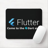 Fluter: "Kom naar de Dart Side" Mousepad Muismat (Met muis)