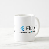 Fluter: Kom naar de Dart Side White Mok (Voorkant rechts)