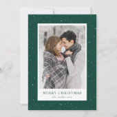 Flûtes à neige verte et blanche Carte photo de vac (Devant)