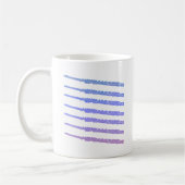 Flutes Music Roze Paarse Blauw Koffiemok (Links)