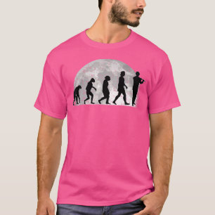 Flutist Evolutie Maan dwarsfluit T-shirt
