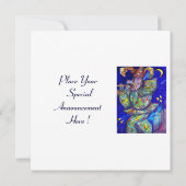 FLUTIST IN BLUE Party Invitation Kaart (Achterkant)