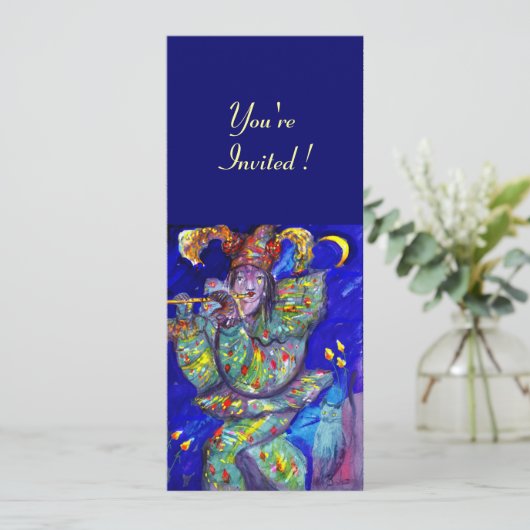 FLUTIST IN BLUE Party-programma Kaart (Staand voorkant)