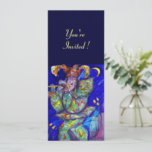 FLUTIST IN BLUE Party-programma Kaart (Staand voorkant)