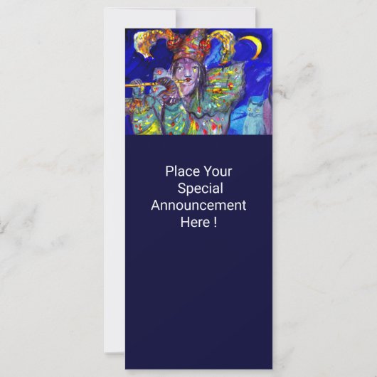 FLUTIST IN BLUE Party-programma Kaart (Achterkant)