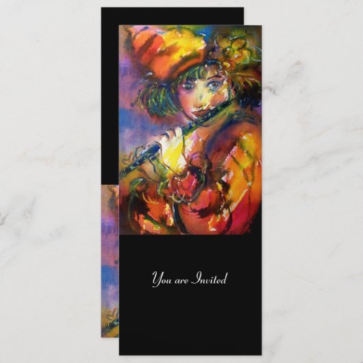 FLUTIST PORTRAIT Masquerade Party Programme (Devant / Derrière)