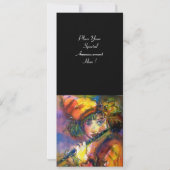 FLUTIST PORTRAIT Masquerade Party Programme Kaart (Achterkant)