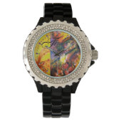 FLUTIST PORTRAIT/Venetiaans Masquerade Monogram Horloge (Voorkant)