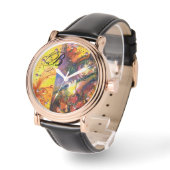 FLUTIST PORTRAIT/Venetiaans Masquerade Monogram Horloge (Hoek)