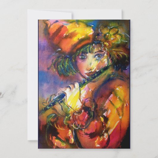 FLUTIST PORTRAIT/Venetiaanse Masquerade Aankondiging (Voorkant)