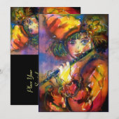 FLUTIST PORTRAIT/Venetiaanse Masquerade Aankondiging (Voorkant / Achterkant)