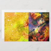 FLUTIST PORTRAIT/Venetiaanse Masquerade Briefpapier (Voorkant / Achterkant)