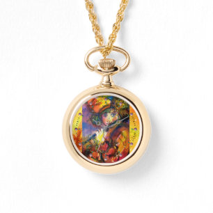 FLUTIST PORTRAIT/Venetiaanse Masquerade Horloge