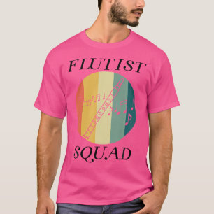 Flutist Squad Orkest Muziekfluit Speler T-shirt