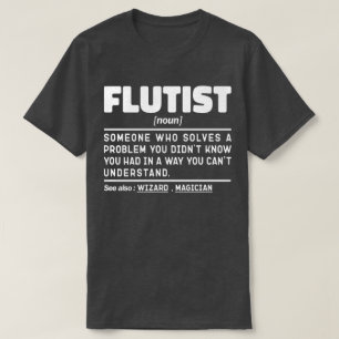 Flutist zelfstandig naamwoord muziekliefhebber gra t-shirt