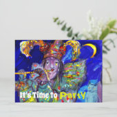 FLUTISTE EN BLEU Anniversaire Invitation (Debout devant)