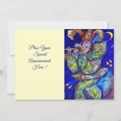 FLUTISTE EN BLEU Anniversaire Invitation (Dos)