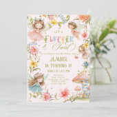 Flutter and Twirl Fairy Any Age Princess Birthday Kaart (Staand voorkant)