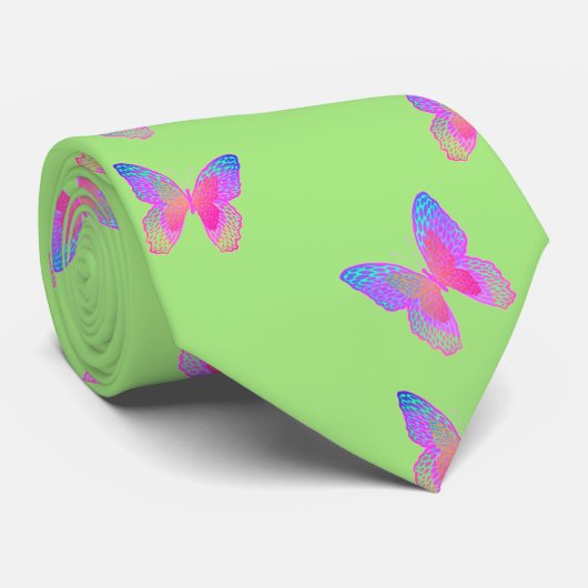 Flutter-Byes (groene stropdas) Stropdas (Opgerold)