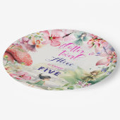 Flutter en draai Fairy bloementuin verjaardag Papieren Bordje (Gekanteld)