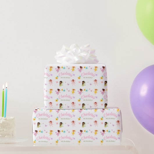 Flutter en Kronkel Fairy Verjaardagsfeestgeschenk  Cadeaupapier (Feestgeschenken)