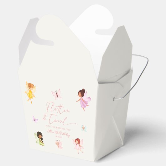 Flutter en Twirl Betoverd Fairy verjaardagsfeestje Bedankdoosjes (Geopend)