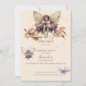 Flutter en Twirl Flower sprookjesmeisje Verjaardag Kaart (Voorkant)