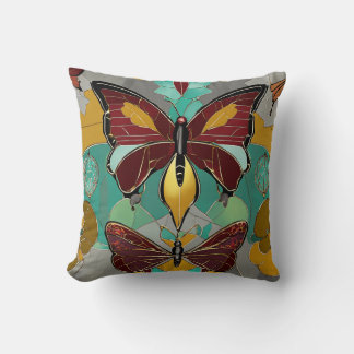 Flutter Modes: grillige vlinder T - shirts" Kussen