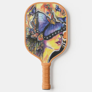 Flutter Monogram Initiaal Vlinders Pickleball Paddle