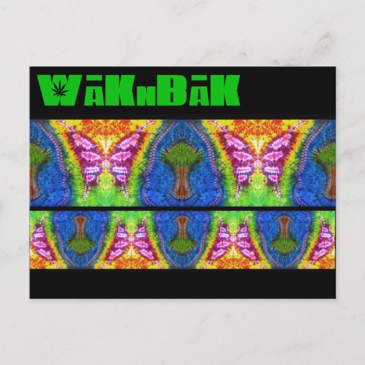 "Flutter Mural" gekleurd Briefkaart (Voorkant)