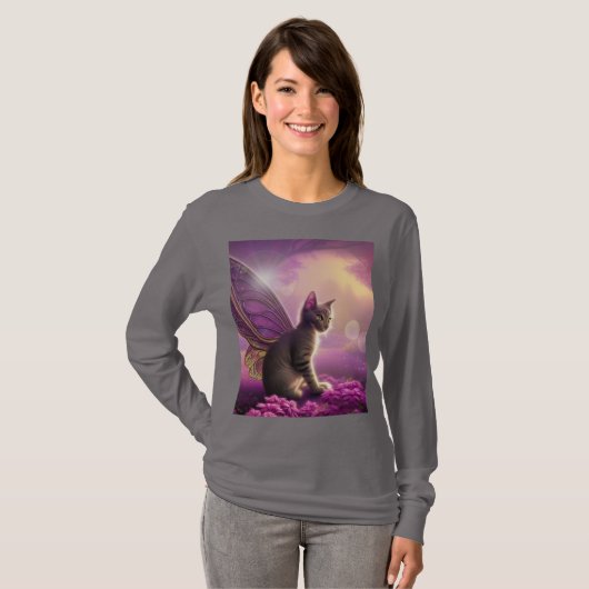 Flutter Mytt Kat- T-shirt (Voorkant volledig)