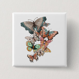 Flutter naar de lente vierkante button 5,1 cm