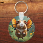 Flutter Paws: het cavia neemt de vlucht Sleutelhanger (Voorkant)