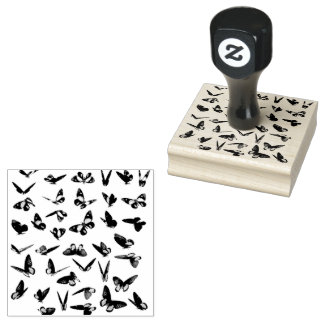 Flutter Zwerm van Butterfly Rubber Stamp Rubberstempel