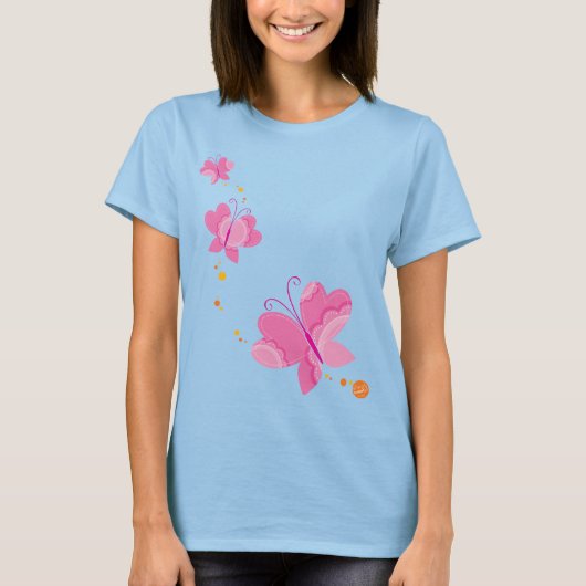 FLUTTERBY BUTTERFLIES : reeks drie 1 T-shirt (Voorkant)